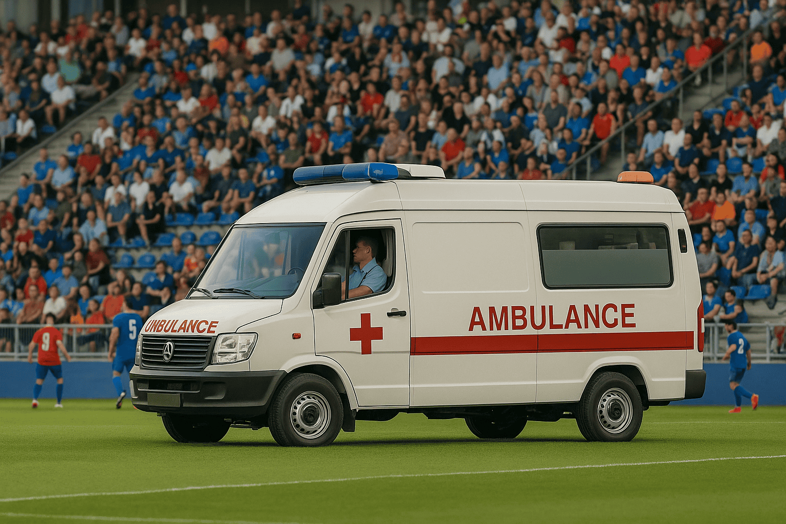 Parking ambulance prepared with event medical team on standby for 24/7 support