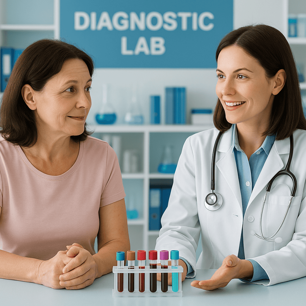 Diagnostic services with home sample collection and testing equipment