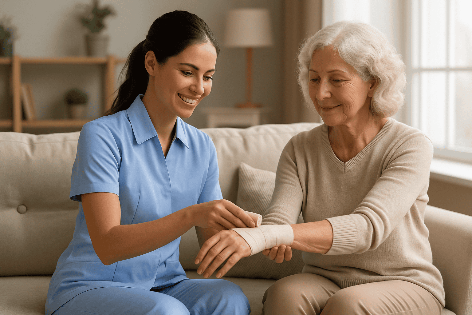 Home care services for elderly and patients needing medical attention at home