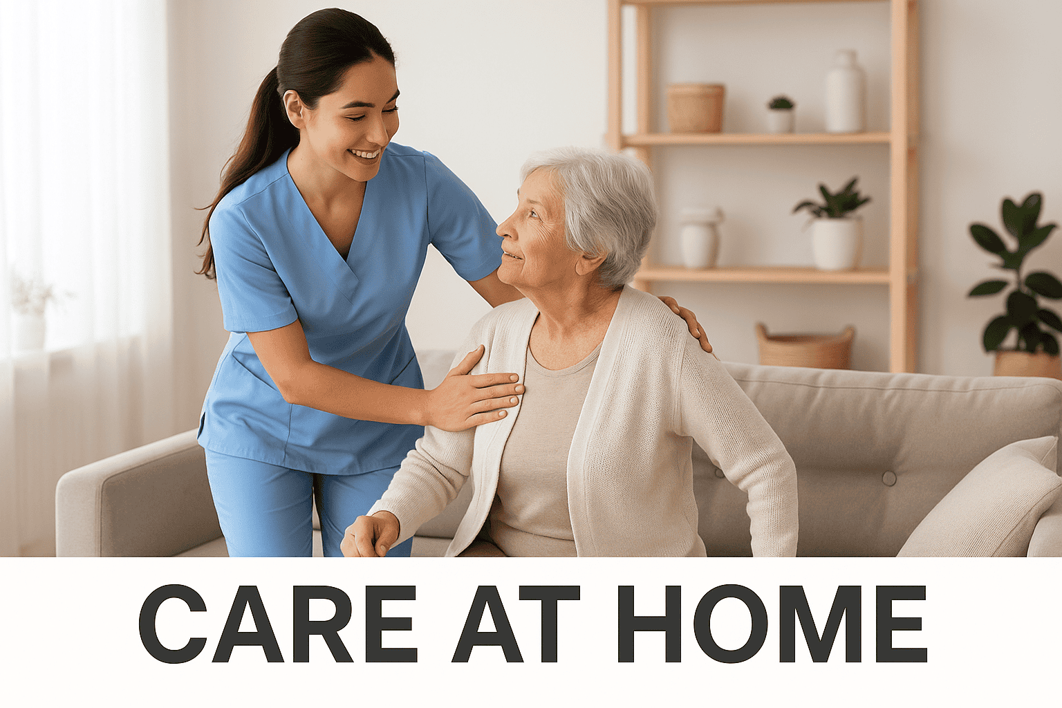 home care services nurse checking vitals of patient at home