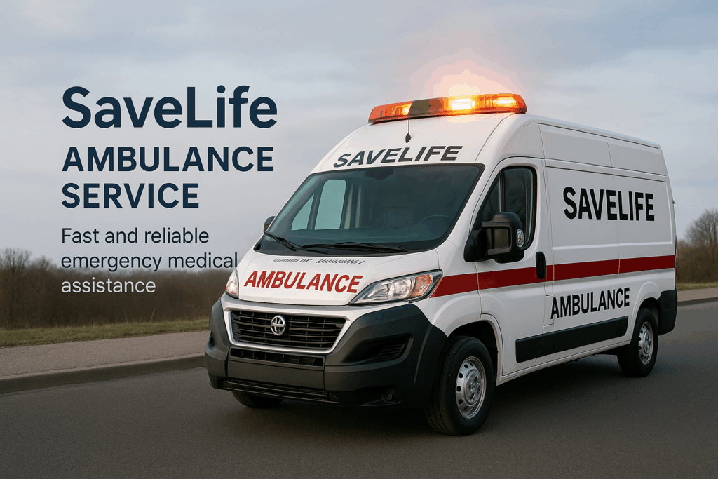 Ambulance - SaveLife Ambulance Service offering fast and reliable emergency medical assistance with ALS support.