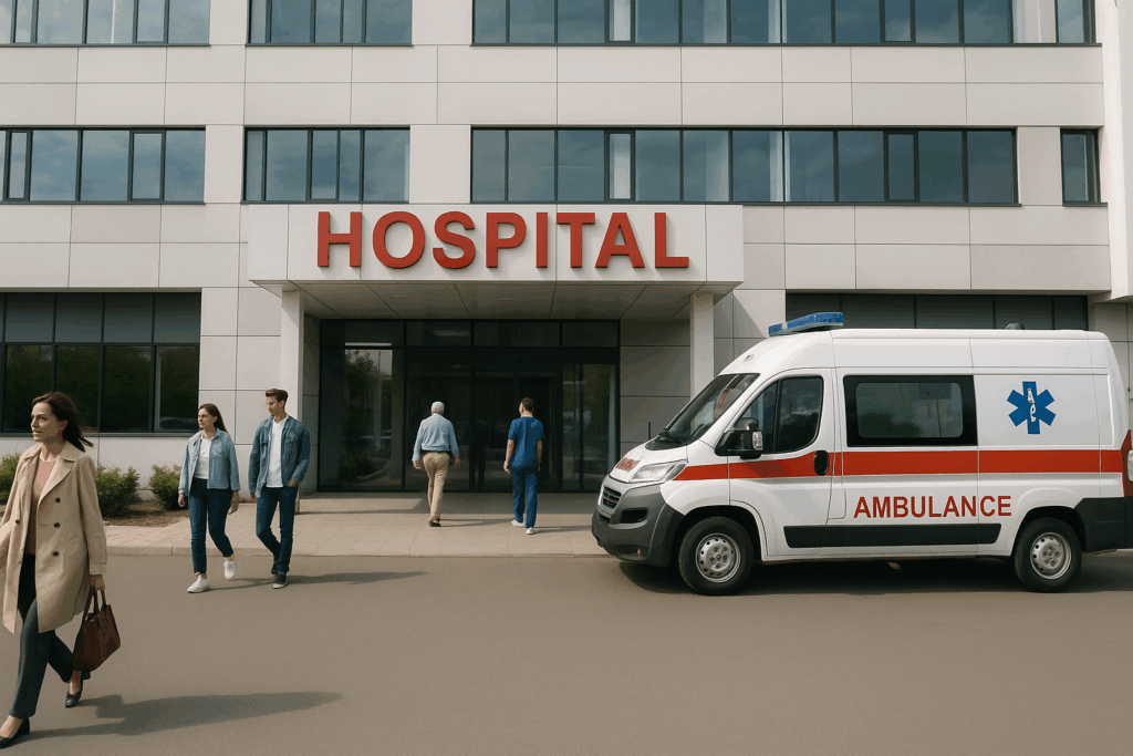 Ambulance linked with hospital network services for emergencies